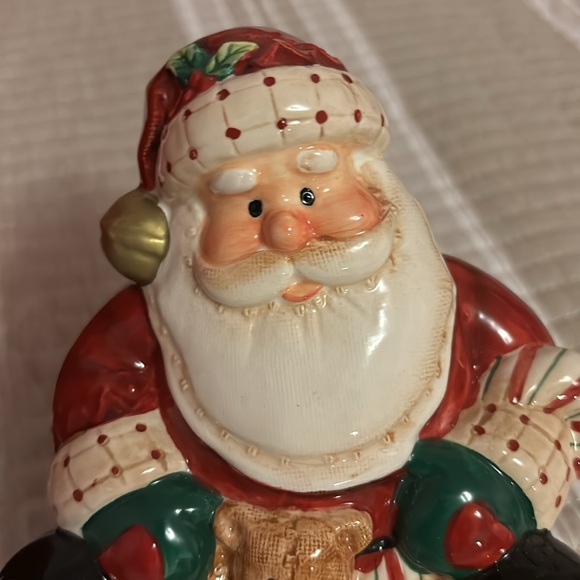 FITZ AND FLOYD Fireplace Santa Stocking Holder 619/119 Discontinued W/ Box 2005 - Picture 4 of 14